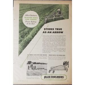 Allis Chalmers Hay Making Magazine Advertisement 1951